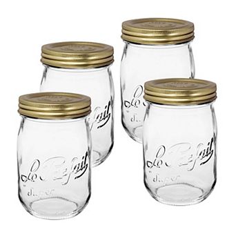 Le Parfait Screw Top Jars Large French Glass Jars For Pantry Storage Bulk Goods Canning Lid 32 Fl Oz
