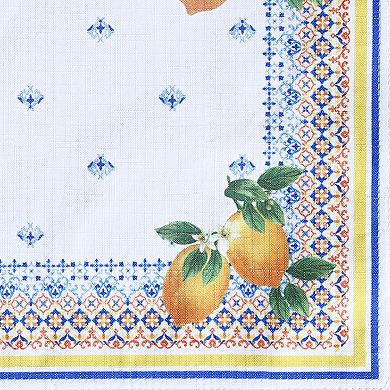 Elrene Home Fashions Capri Lemon Spring/Summer Table Placemats, 13"x19", Set Of 4