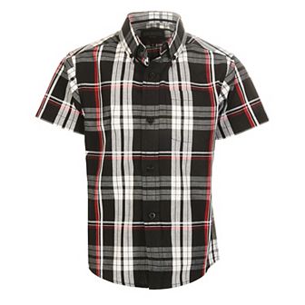 Gioberti Boy's Casual Plaid Checkered Short Sleeve Button Down Shirt