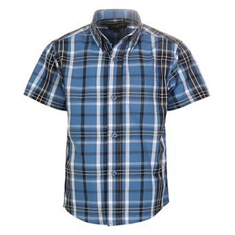 Gioberti Boy's Casual Plaid Checkered Short Sleeve Button Down Shirt