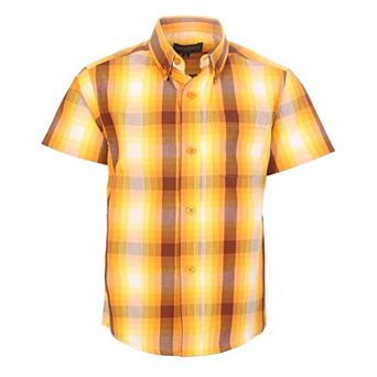 Gioberti Boy's Casual Plaid Checkered Short Sleeve Button Down Shirt