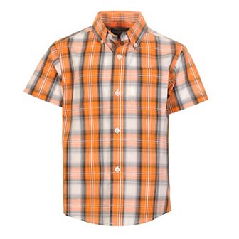 Gioberti Boy's Casual Plaid Checkered Short Sleeve Button Down Shirt