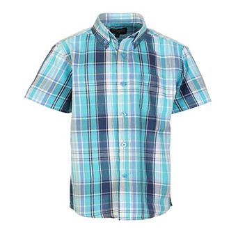 Gioberti Boy's Casual Plaid Checkered Short Sleeve Button Down Shirt