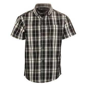 Gioberti Kid's Casual Plaid Checkered Short Sleeve Button Down Shirt
