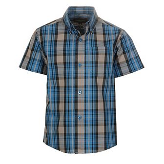 Gioberti Kid's Casual Plaid Checkered Short Sleeve Button Down Shirt