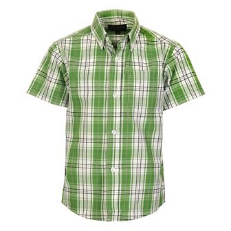 Gioberti Kid's Casual Plaid Checkered Short Sleeve Button Down Shirt