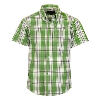 Gioberti Kid's Casual Plaid Checkered Short Sleeve Button Down Shirt