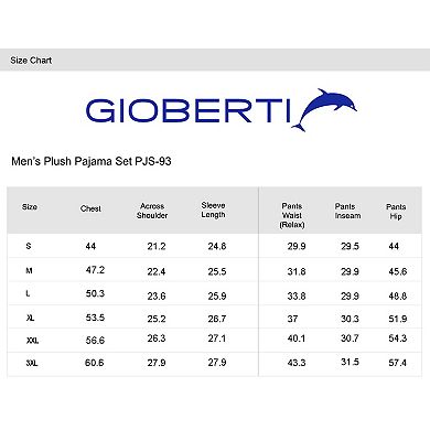 Gioberti Men's 2pc Super Soft Plush Pajama Set