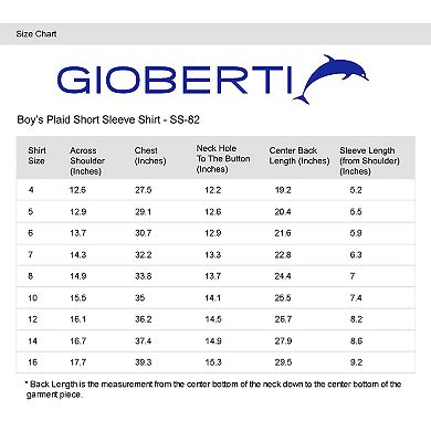 Gioberti Boy's Casual Plaid Checkered Short Sleeve Button Down Shirt