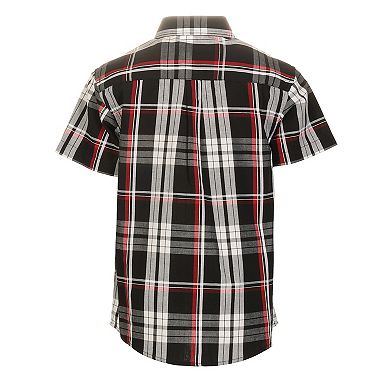 Gioberti Boy's Casual Plaid Checkered Short Sleeve Button Down Shirt
