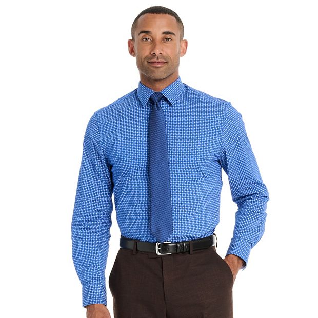 Men's Nick Graham Mosaic Dot Modern Fit Dress Shirt & Tie Set