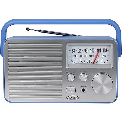 Jensen Blue Portable AM / FM Radio