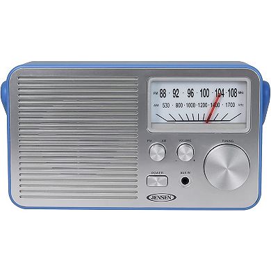 Jensen Blue Portable AM / FM Radio