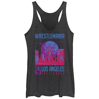 Juniors' WWE Wrestlemania Los Angeles 2023 Poster Tri-Blend Racerback Graphic Tank Top