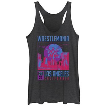 Juniors' WWE Wrestlemania Los Angeles 2023 Poster Tri-Blend Racerback Graphic Tank Top