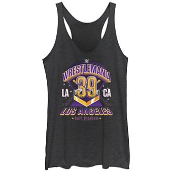 Juniors' WWE Wrestlemania 39 LA California Tri-Blend Racerback Graphic Tank Top