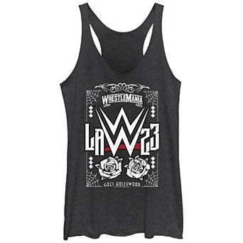 Juniors' WWE Wrestlemania Goes Hollywood 23 Tri-Blend Racerback Graphic Tank Top