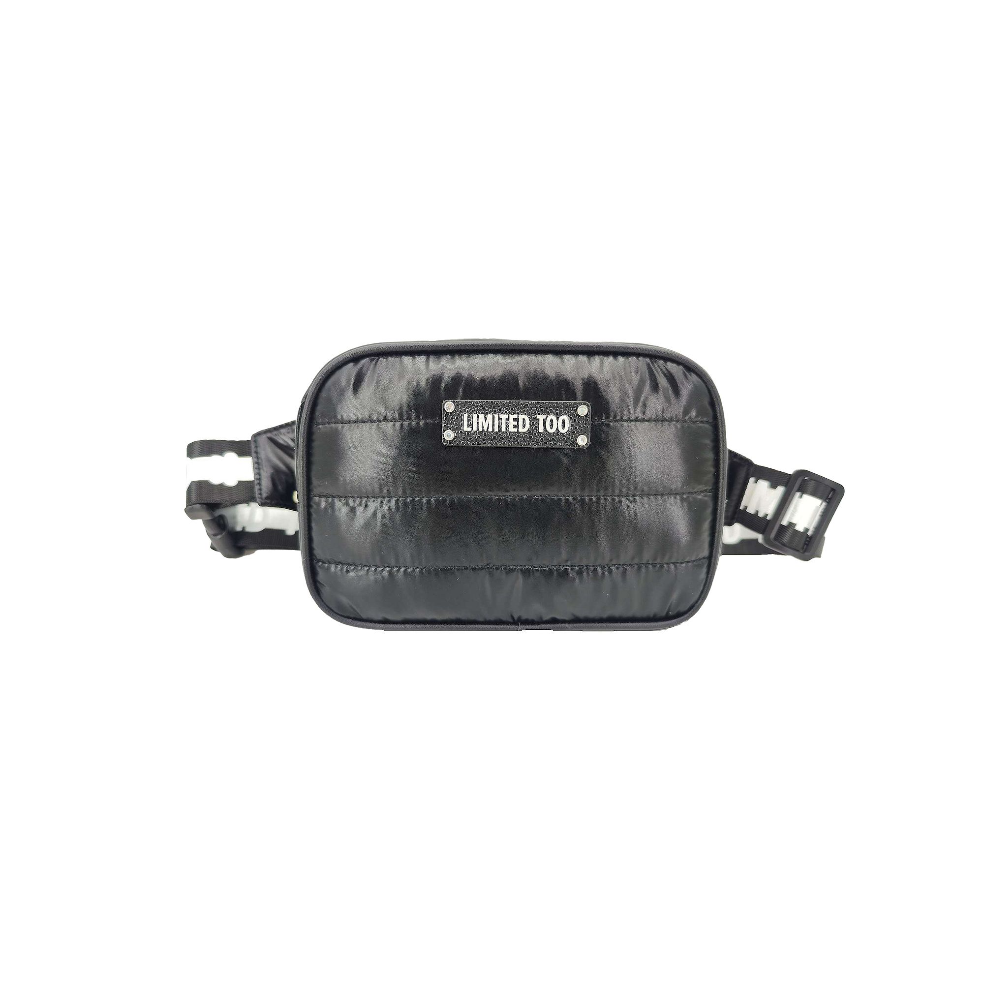 Girls Limited Too Quilted Puffer Belt Bags, Black