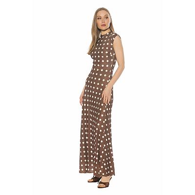 alexia admor mock neck satin midi dress Alexia Admor Gillian Draped Mock Neck Long Sleeve Midi Dress In Navy