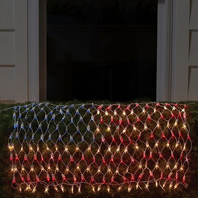 Northlight American Flag Mini Net Style Lights 