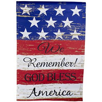 Northlight "We Remember!" Patriotic Americana Outdoor Garden Flag 12.5" x 18"