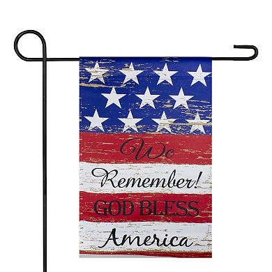 Northlight "We Remember!" Patriotic Americana Outdoor Garden Flag 12.5" x 18"