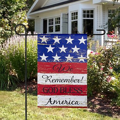 Northlight "We Remember!" Patriotic Americana Outdoor Garden Flag 12.5" x 18"