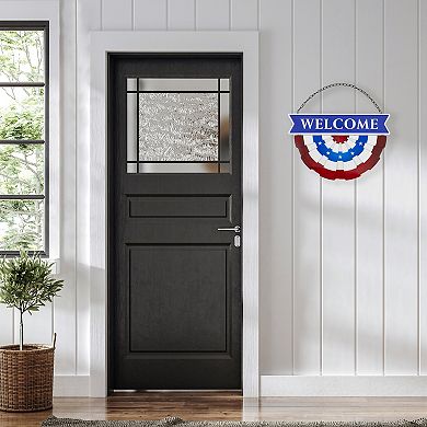 Northlight Americana "Welcome" Metal Wall Sign with Bunting