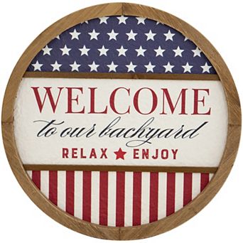 Northlight Welcome to Our Backyard Americana Framed Wall Decor