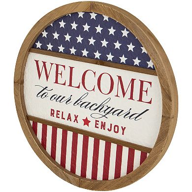 Northlight Welcome to Our Backyard Americana Framed Wall Decor