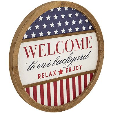 Northlight Welcome to Our Backyard Americana Framed Wall Decor