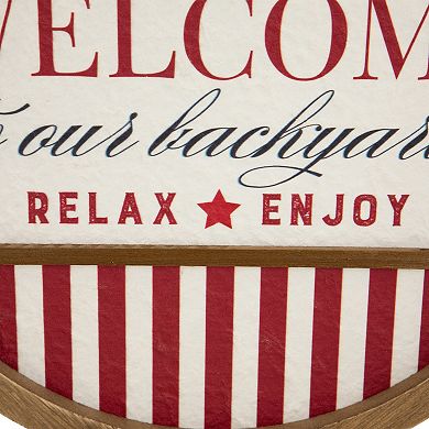 Northlight Welcome to Our Backyard Americana Framed Wall Decor