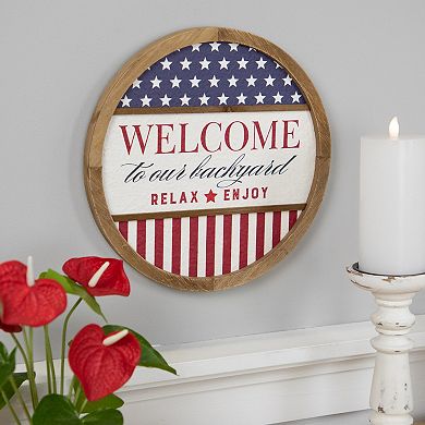 Northlight Welcome to Our Backyard Americana Framed Wall Decor