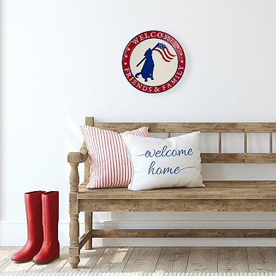 Northlight Welcome Friends and Family Americana Dog Metal Wall Decor