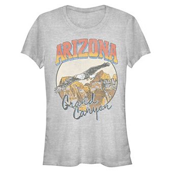 Juniors' Eagle Flying Grand Canyon Arizona Fitted Graphic Tee