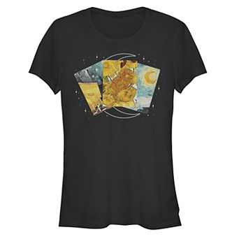 Juniors' Van Gogh Tarot Cards Fitted Graphic Tee
