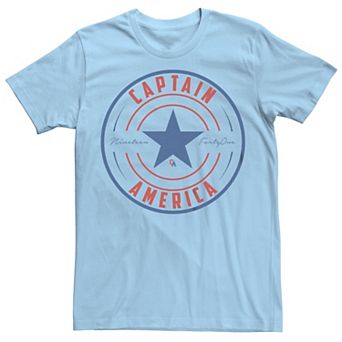 Men's Captain America Star Stamp Graphic Tee