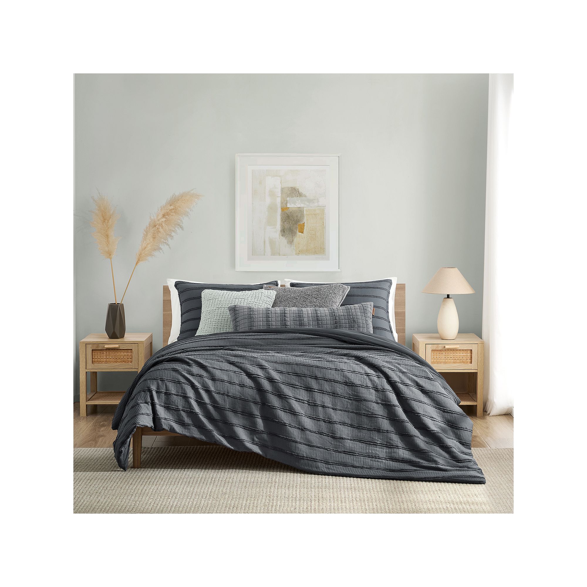 Koolaburra by UGG Koolawash Kent Comforter Set with Shams, Grey Gray