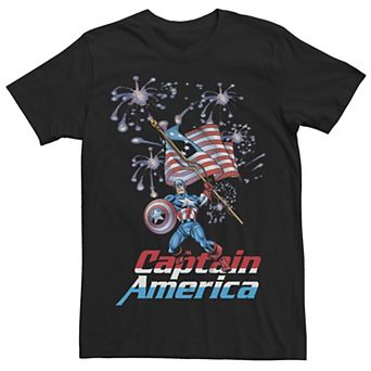 Men's Captain America Patriotic Hero Graphic Tee