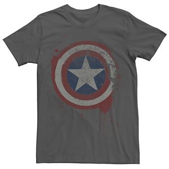 Men's Captain America Distressed Shield Graphic Tee
