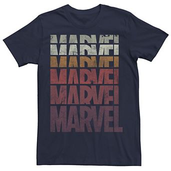 Men's Marvel Gradient Colors Logos Graphic Tee