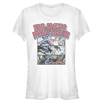 Juniors' Black Panther Fight Scenes Graphic Tee