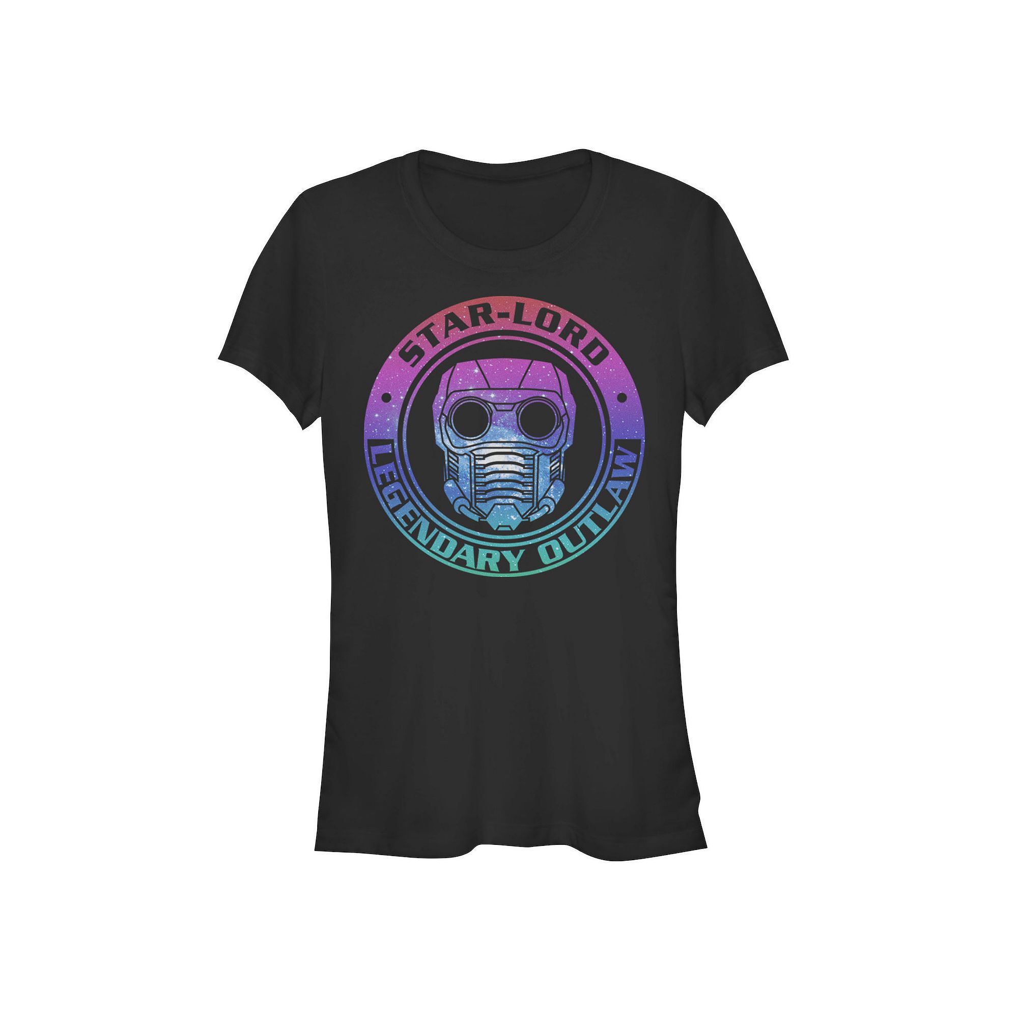 Juniors Guardians Of The Galaxy Star-Lord Rainbow Outlaw Graphic Tee, Girl