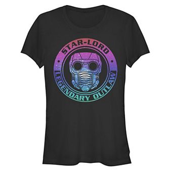 Juniors' Guardians Of The Galaxy Star-Lord Rainbow Outlaw Graphic Tee