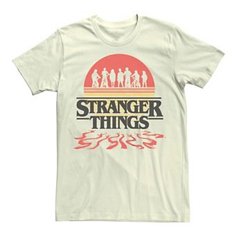 Men's Stranger Things Sunset Group Logo Graphic Tee