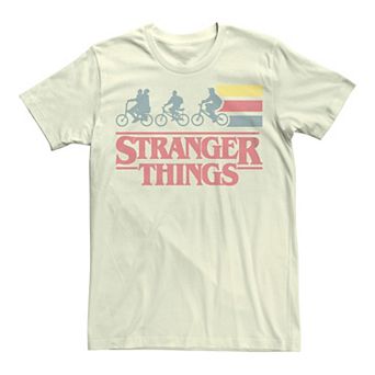 Men's Stranger Things Bike Stripes Logo Graphic Tee