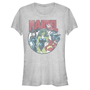Juniors' Marvel Lady Heroes Graphic Tee