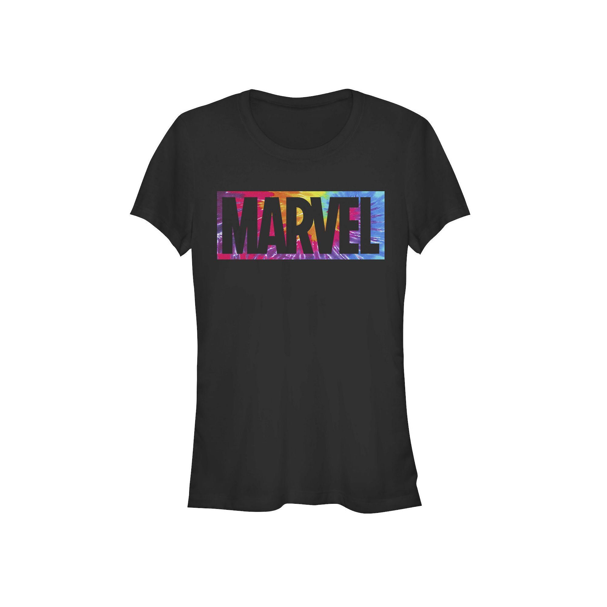 Juniors Marvel Logo Tie Dye Background Graphic Tee, Girls, Size: Small, B
