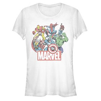 Juniors' Marvel Heroes Of Today Graphic Tee