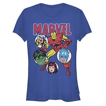 Juniors' The Avengers Squad Graphic Tee